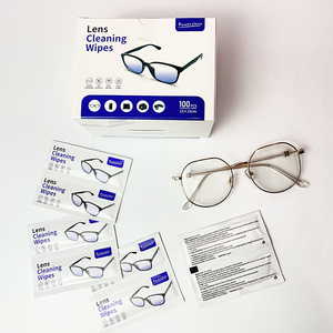 Blue light glasses with a cordless heated eye mask, cooling gel packs and a carton of eyelid cleansing wipes